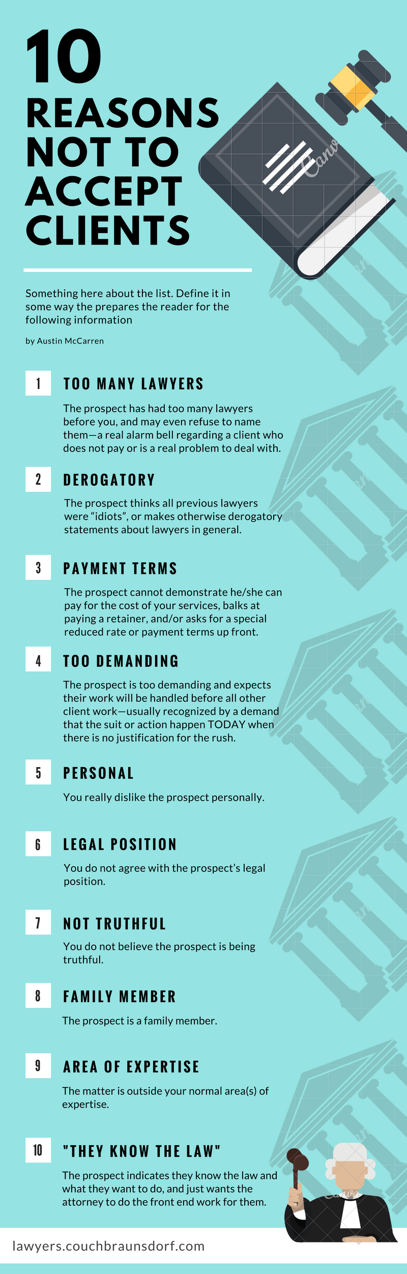 10 Reasons Not To Accept Clients